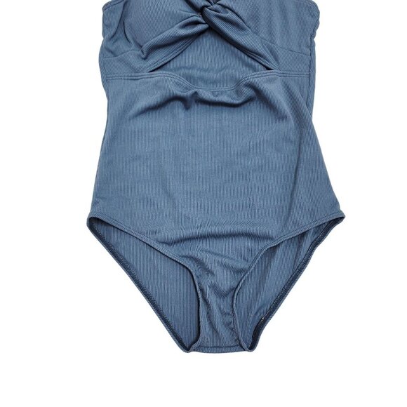 Blue Ruffle One-Piece Swimsuit With Tropical Sarong Wrap For Girls Size 15-16Y - Picture 6 of 6